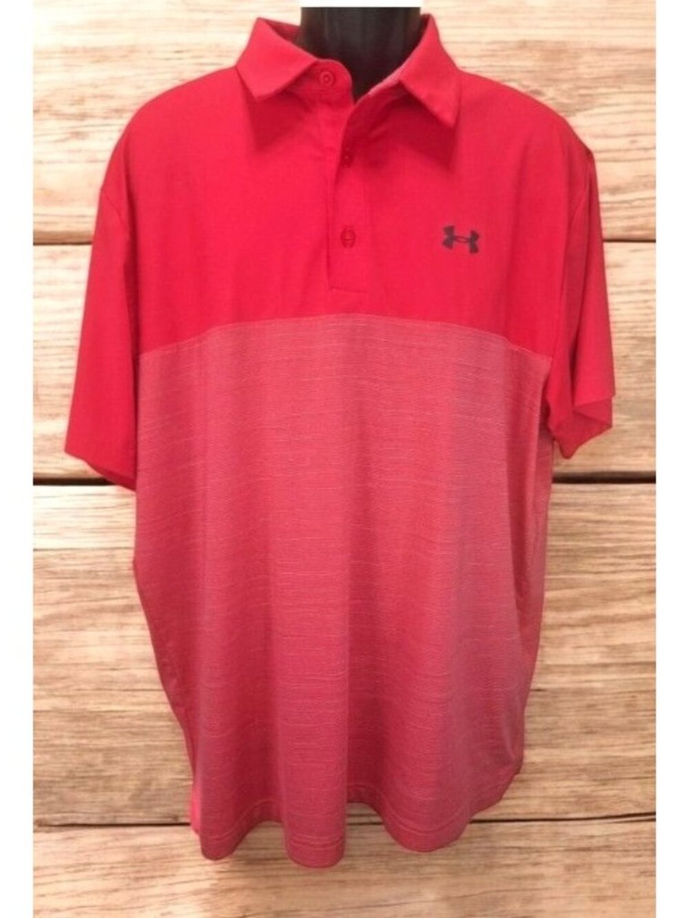 Under Armour Mens Loose Fit HeatGear Pink Polo XL